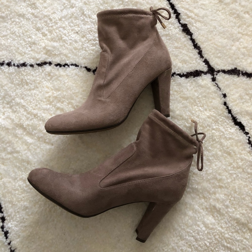 Taupe ankle booties